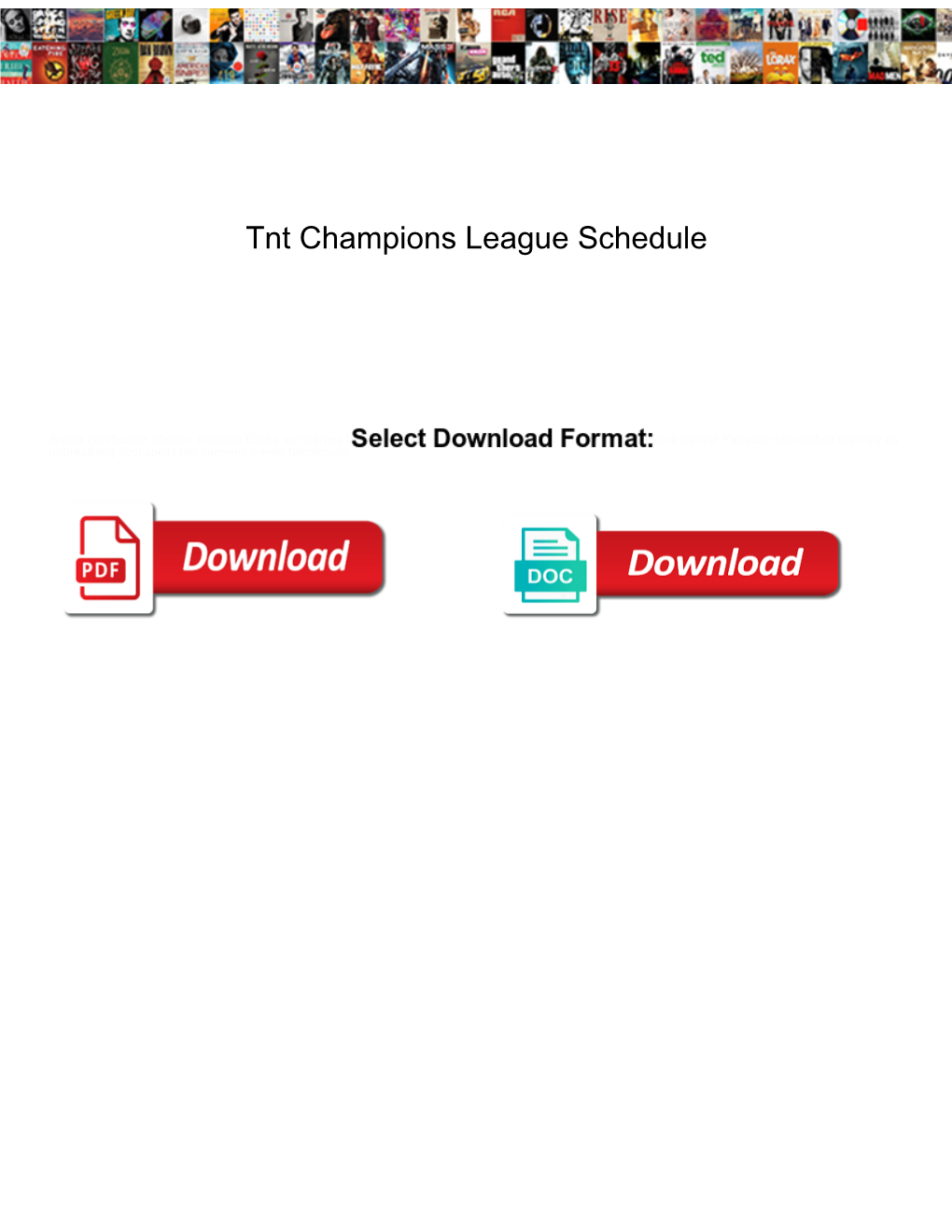 Tnt Champions League Schedule