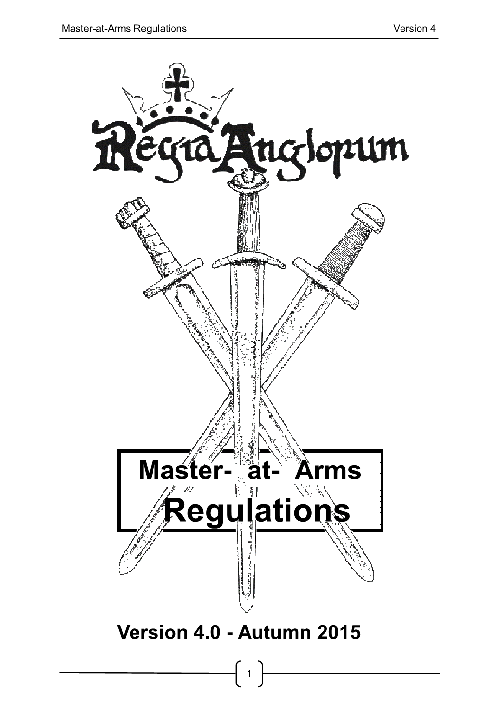 Master at Arms Regulations
