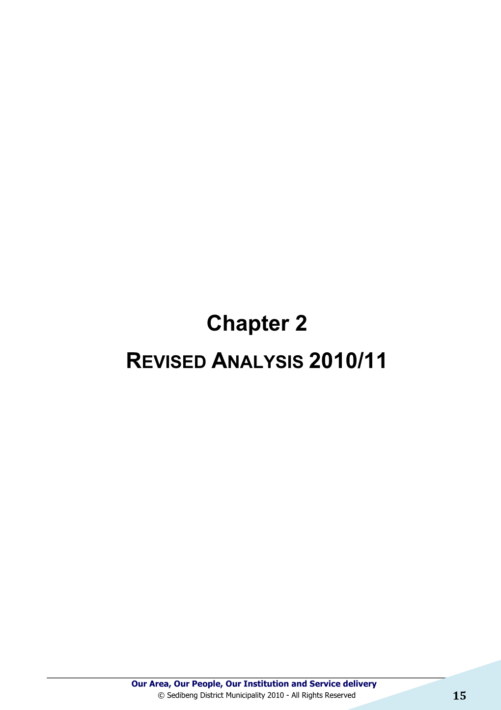 Chapter 2 REVISED ANALYSIS 2010/11