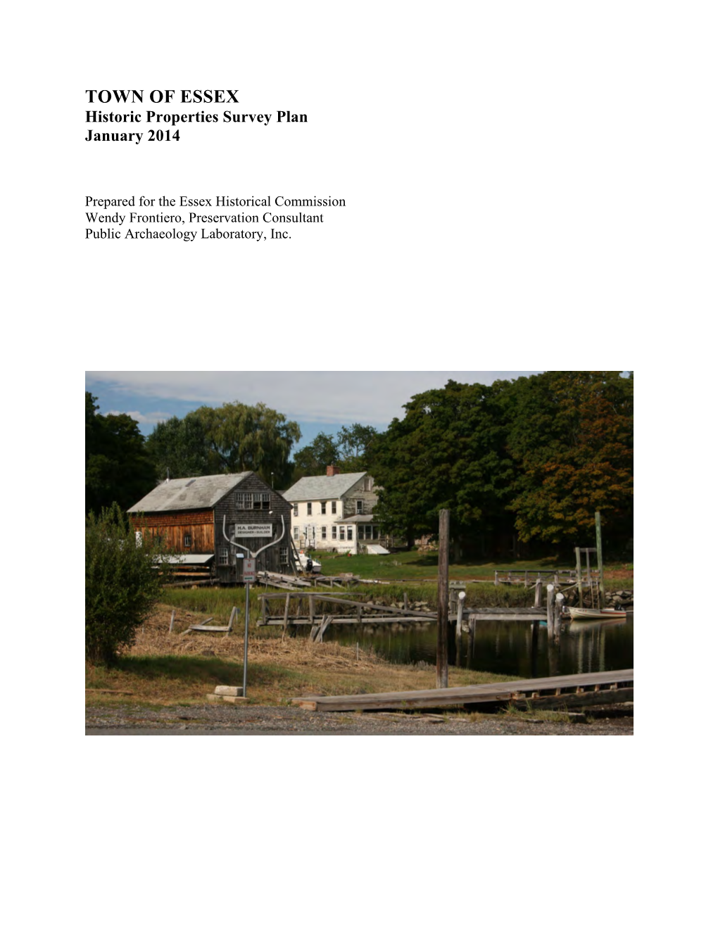 Historic Properties Survey Plan January 2014