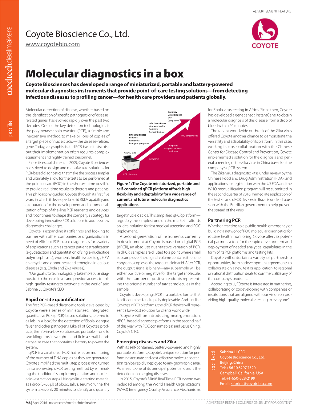 Molecular Diagnostics in Abox Coyote Bioscience Co., Ltd