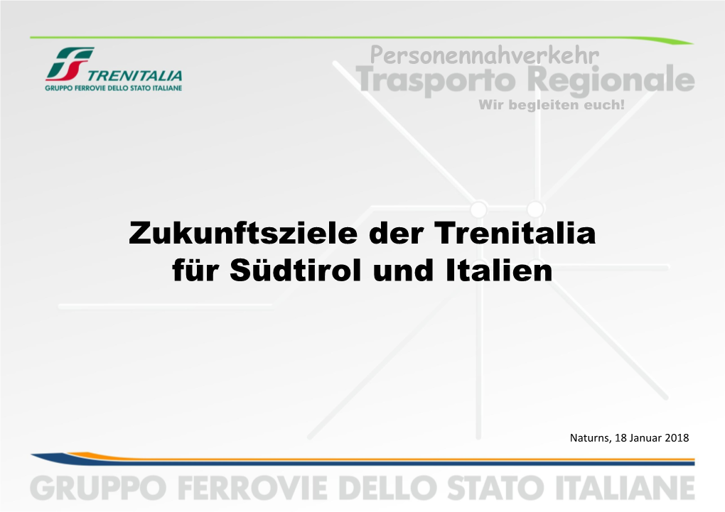 Die Zukunftsziele Von Trenitalia Von Roger Hopfinger