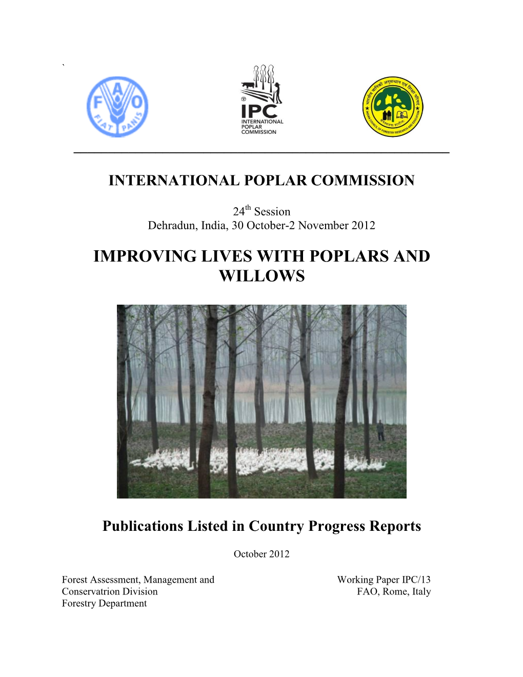 Improving Lives with Poplars and Willows