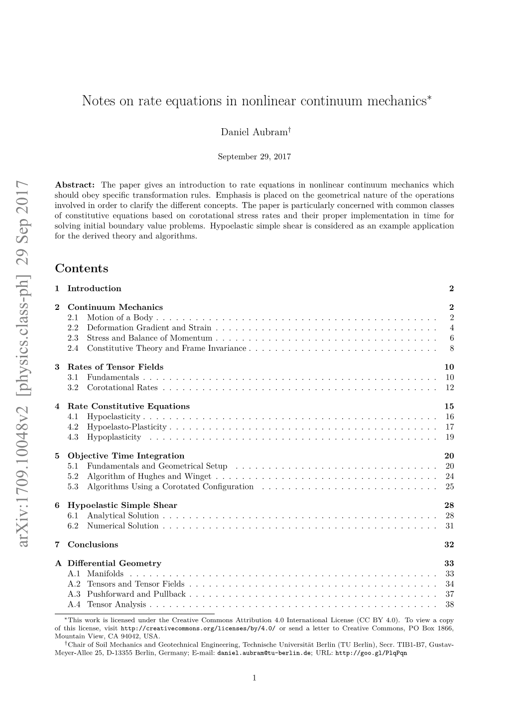 Notes on Rate Equations in Nonlinear Continuum Mechanics