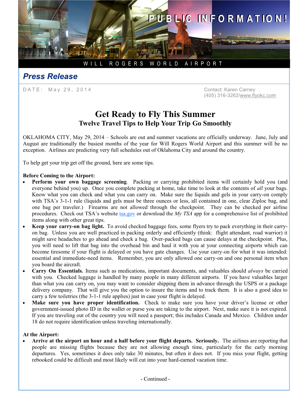 Get Ready to Fly This Summer Twelve Travel Tips to Help Your Trip Go Smoothly