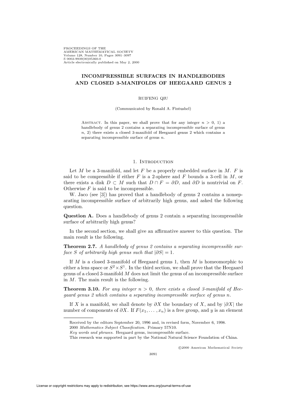 Incompressible Surfaces in Handlebodies and Closed 3-Manifolds of Heegaard Genus 2