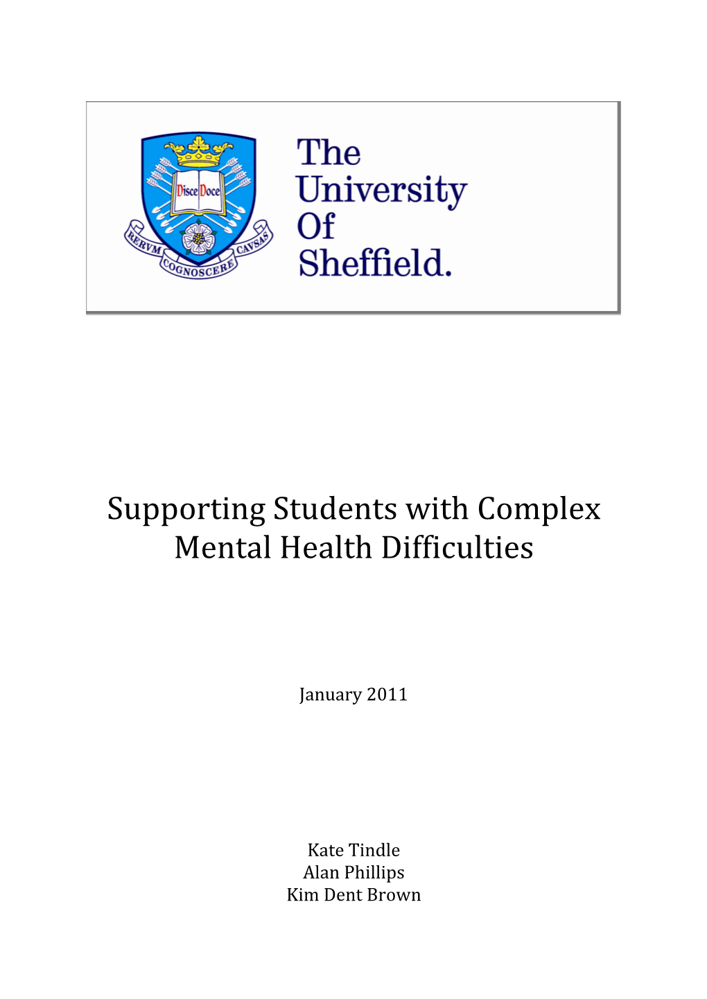 Supporting Students with Complex Mental Health Difficulties