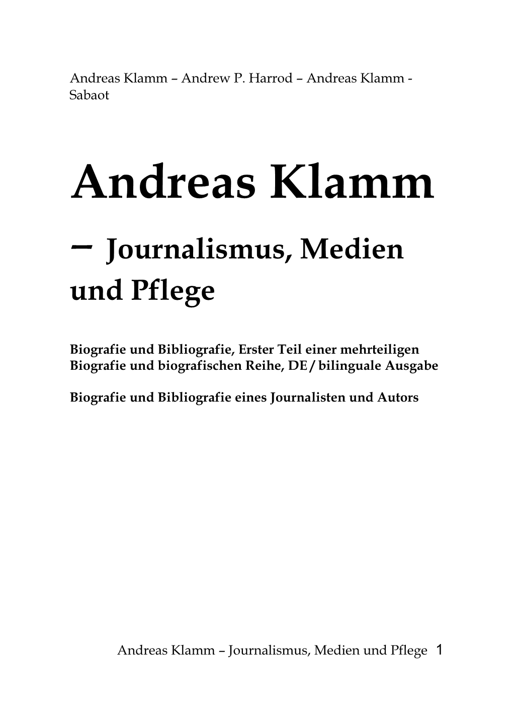 Andreas Klamm – Andrew P