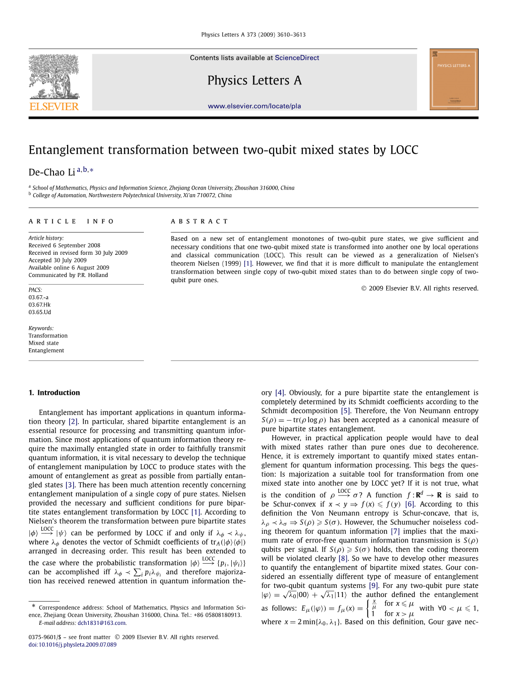 Entanglement Transformation Between Two-Qubit Mixed States by LOCC