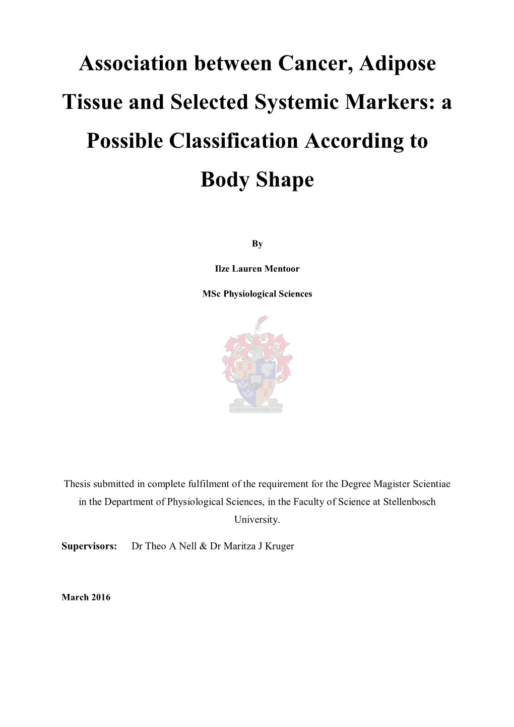 Association Between Cancer, Adipose Tissue and Selected Systemic Markers: a Possible Classification According to Body Shape