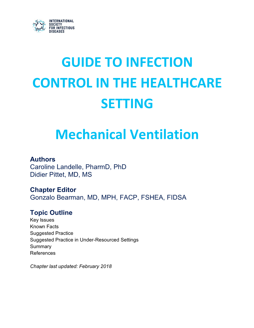 Guide to Infection Control in the Healthcare Setting