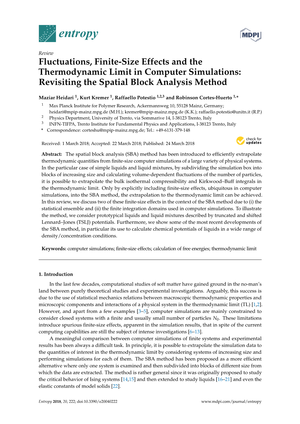 Fluctuations, Finite-Size Effects and the Thermodynamic Limit in Computer Simulations: Revisiting the Spatial Block Analysis Method