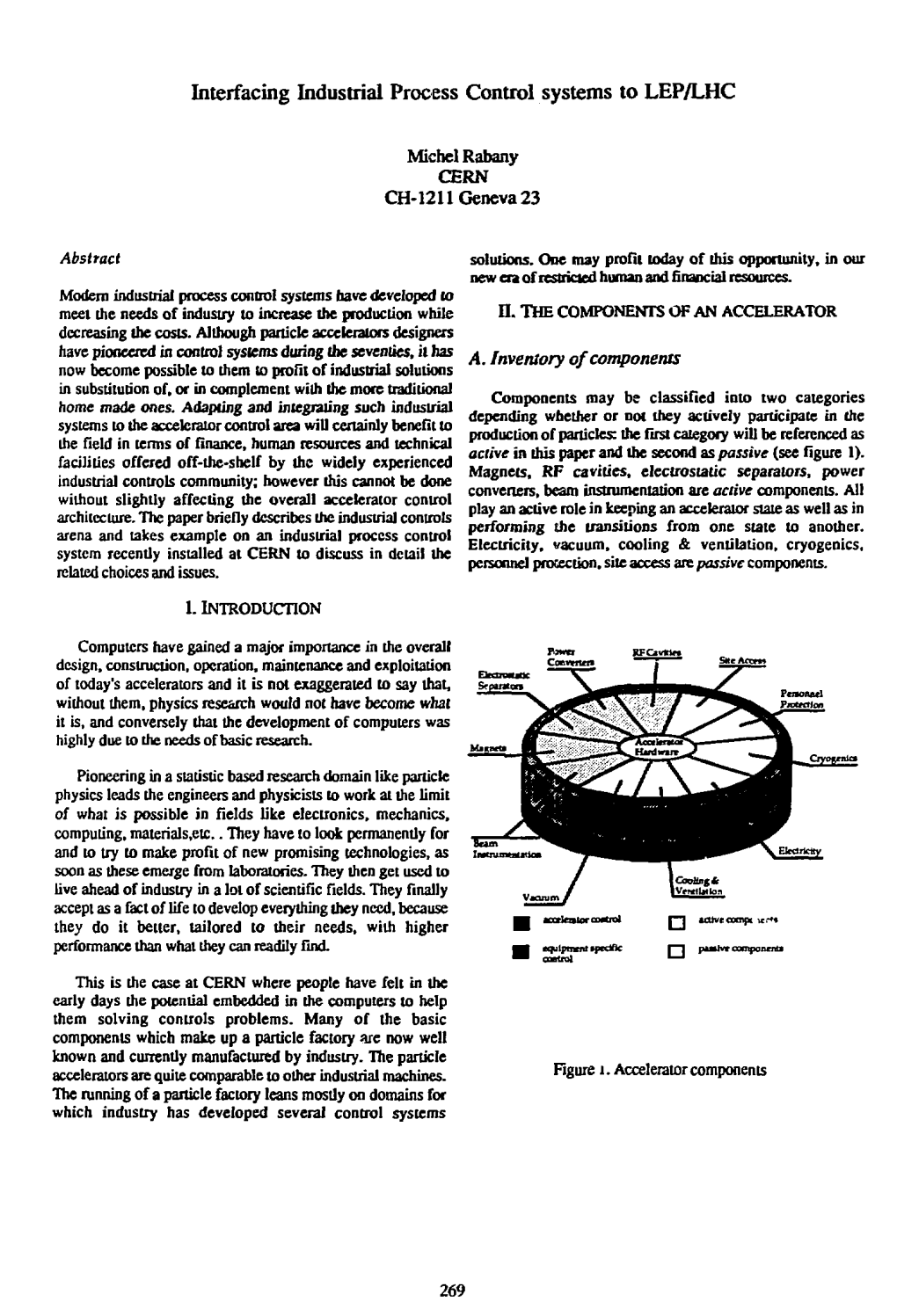 Interfacing Industrial Process Control Systems to LEP/LHC