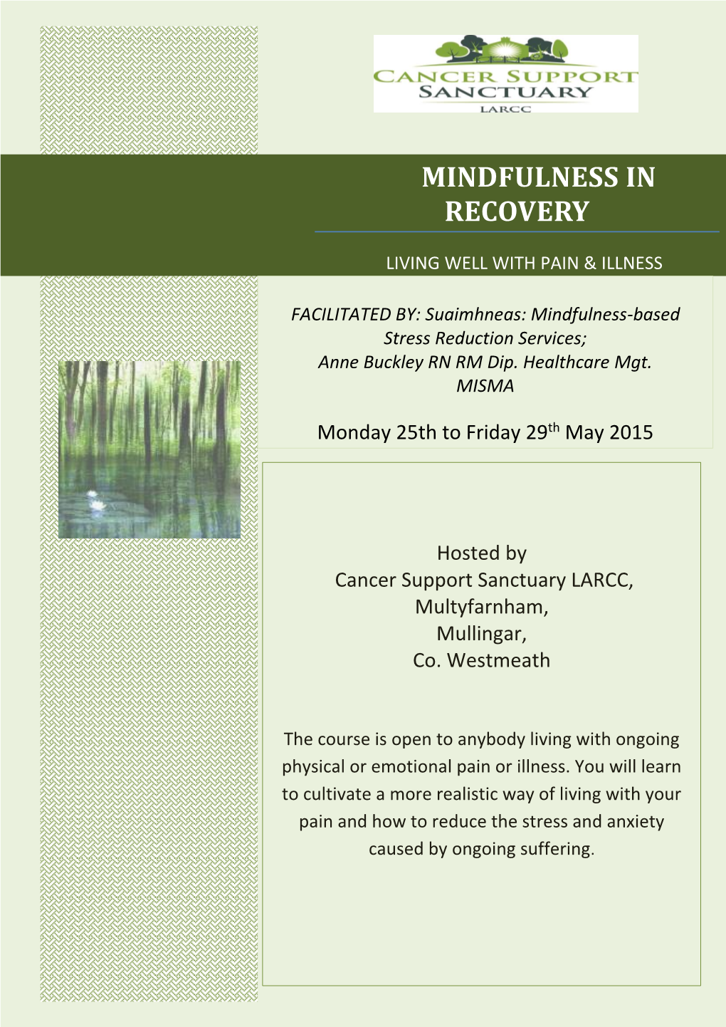Mindfulness in Recovery