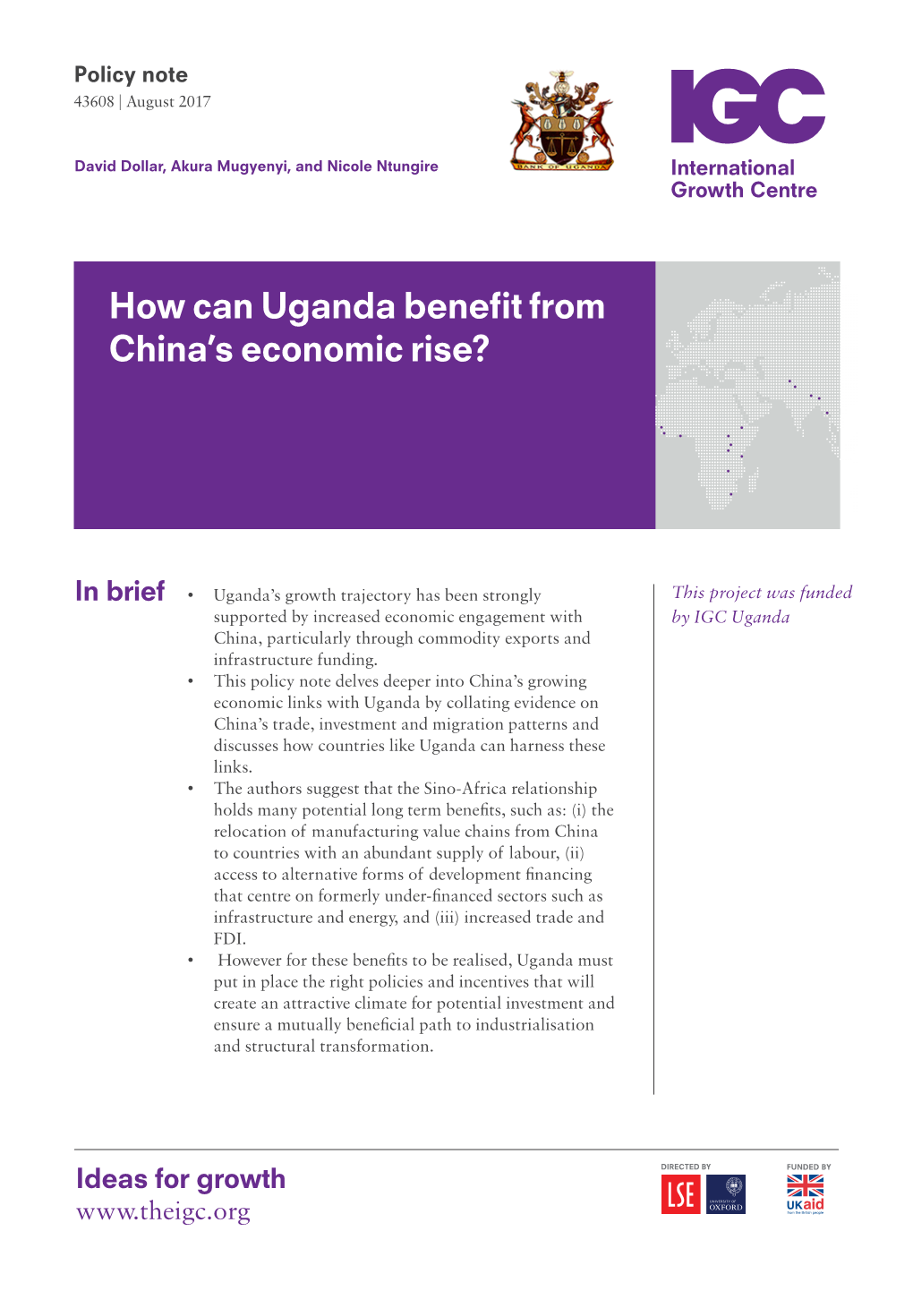 How Can Uganda Benefit from China's Economic Rise?