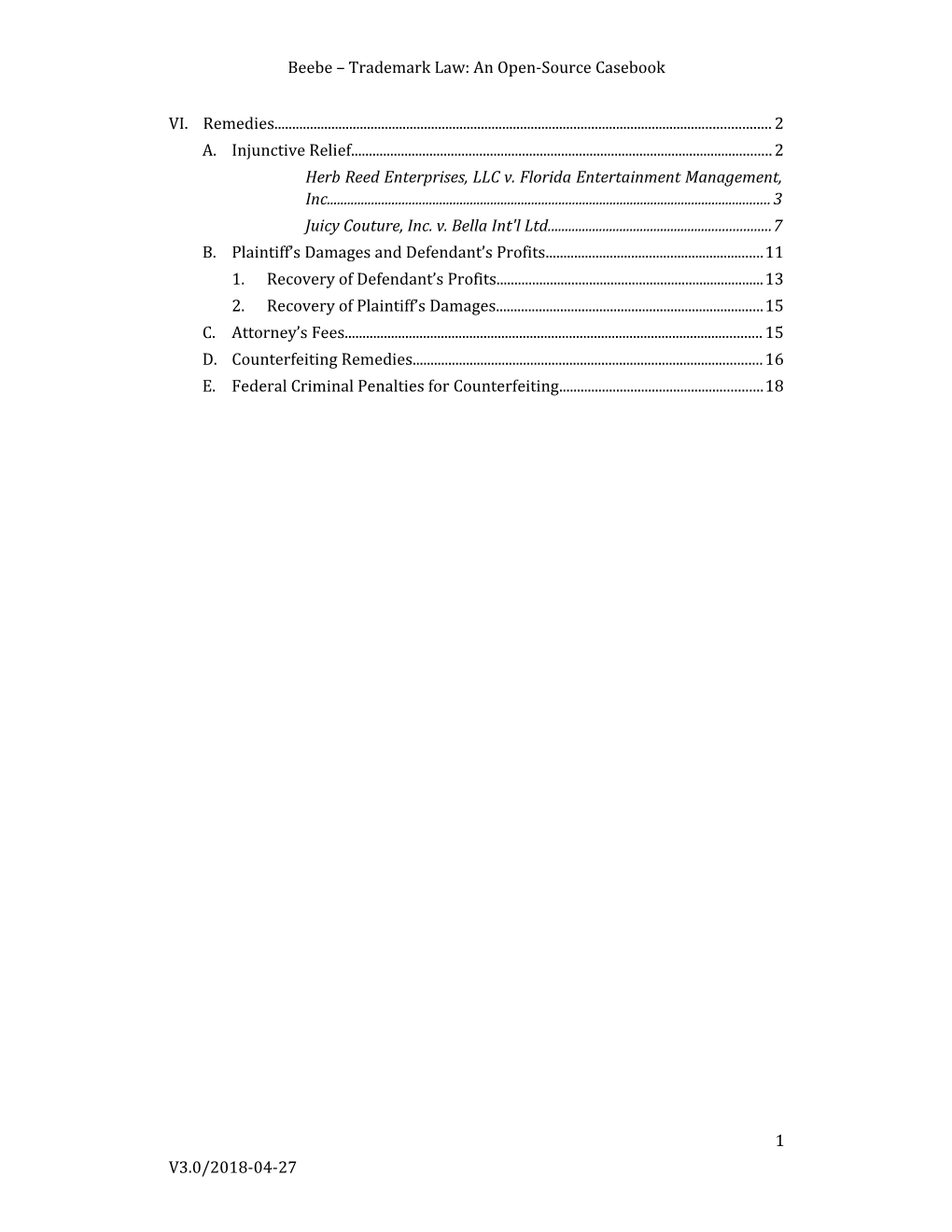 Beebe Trademark Law: an Open-Source Casebook s1