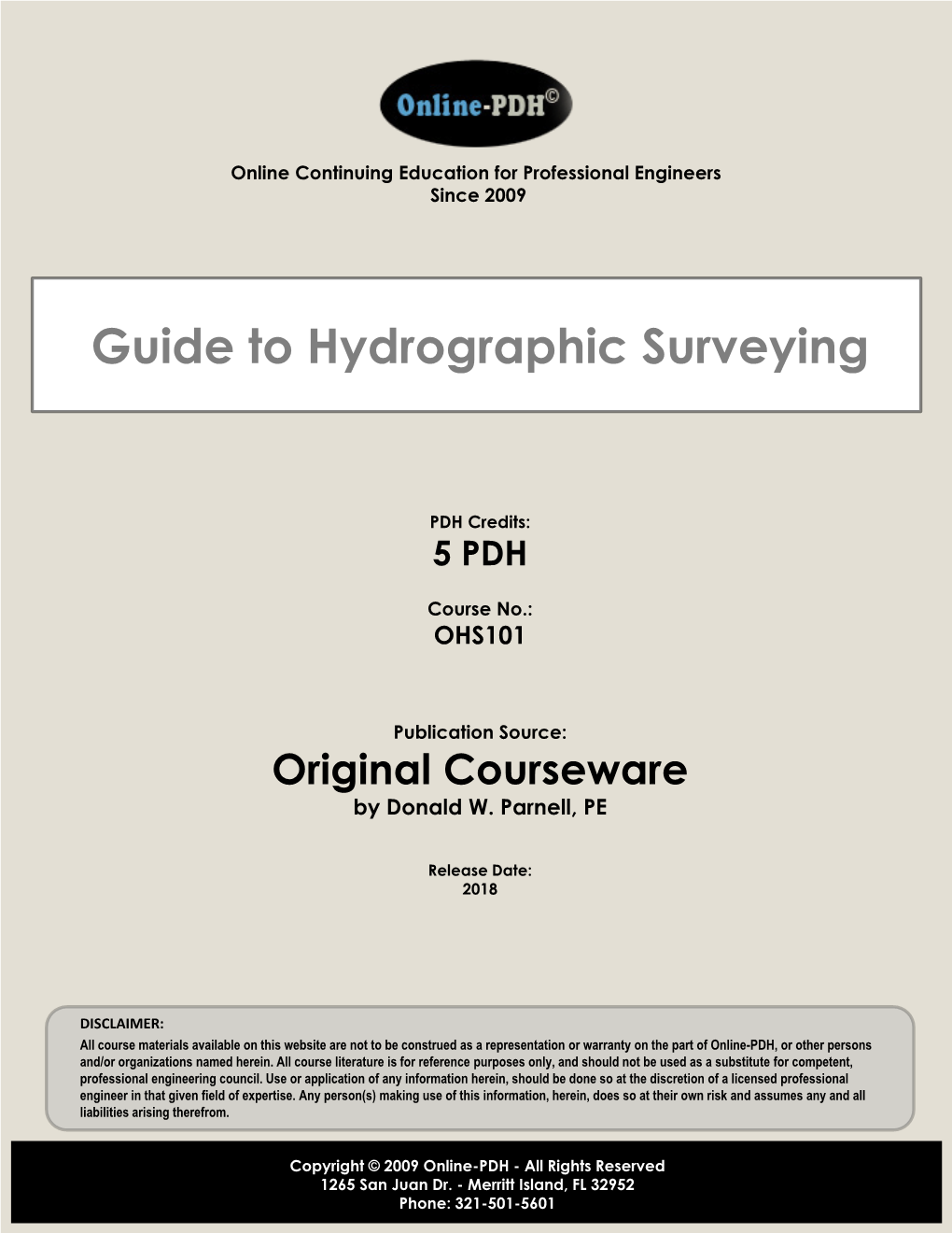 Guide to Hydrographic Surveying