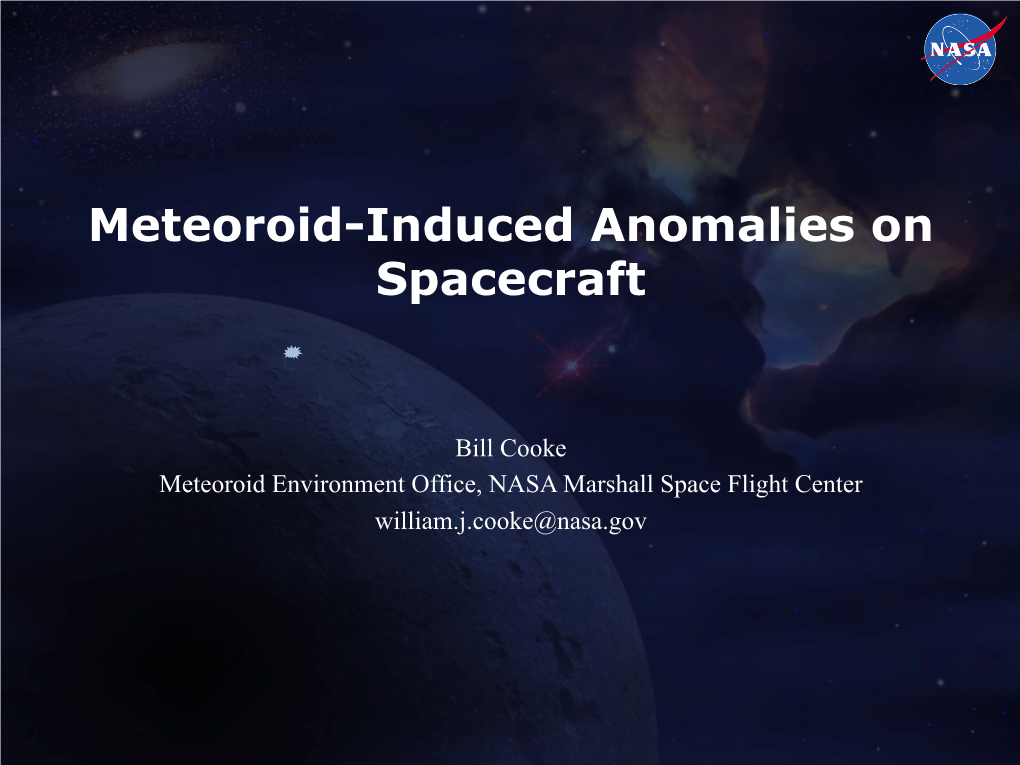 Meteoroid-Induced Anomalies on Spacecraft