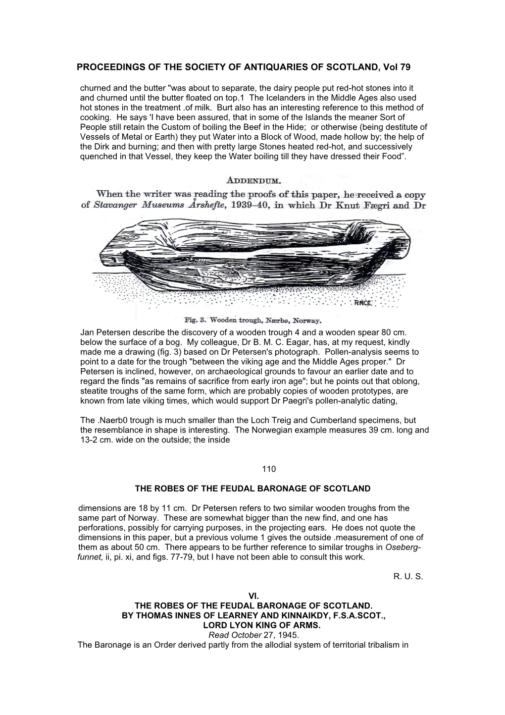 PROCEEDINGS of the SOCIETY of ANTIQUARIES of SCOTLAND, Vol 79