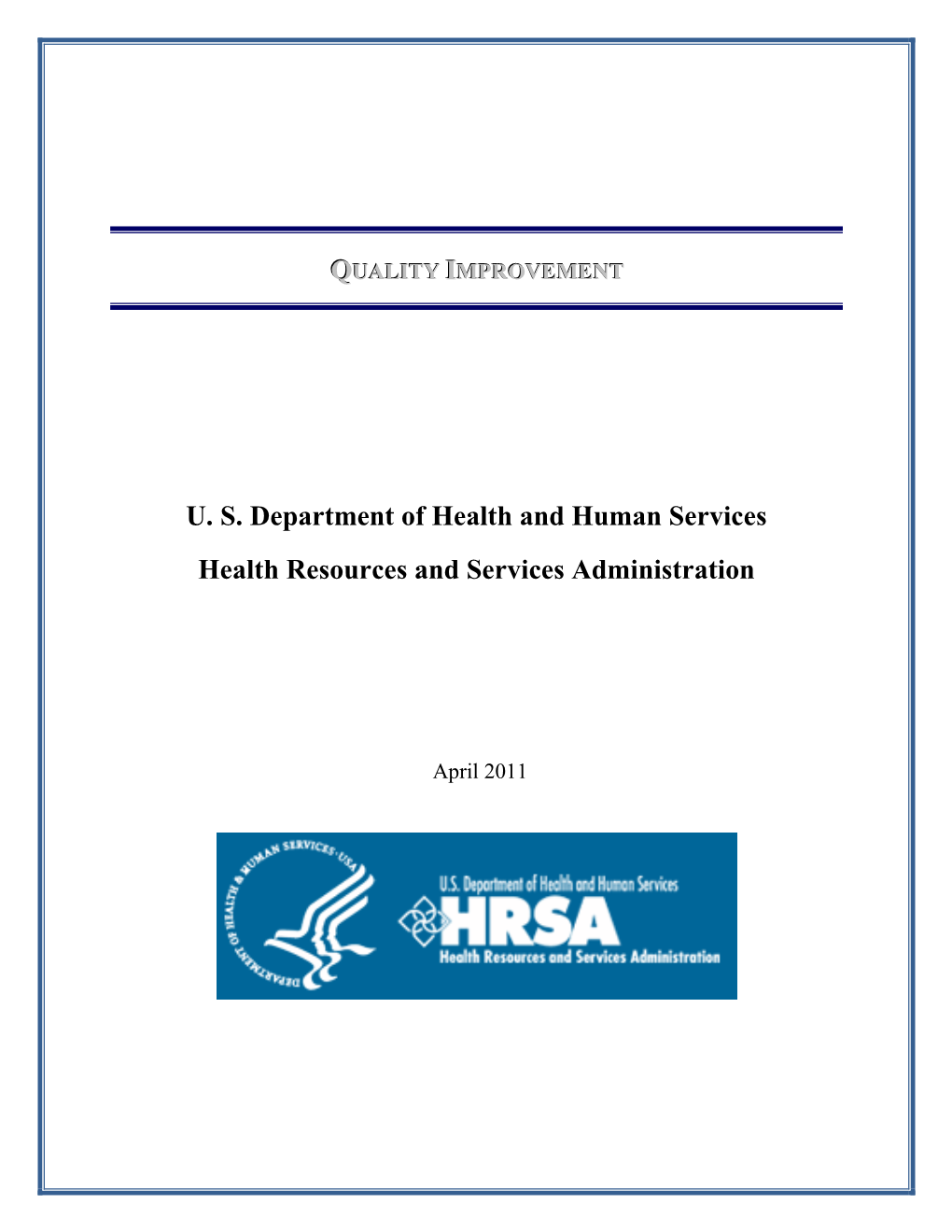 HRSA Quality Improvement (QI)