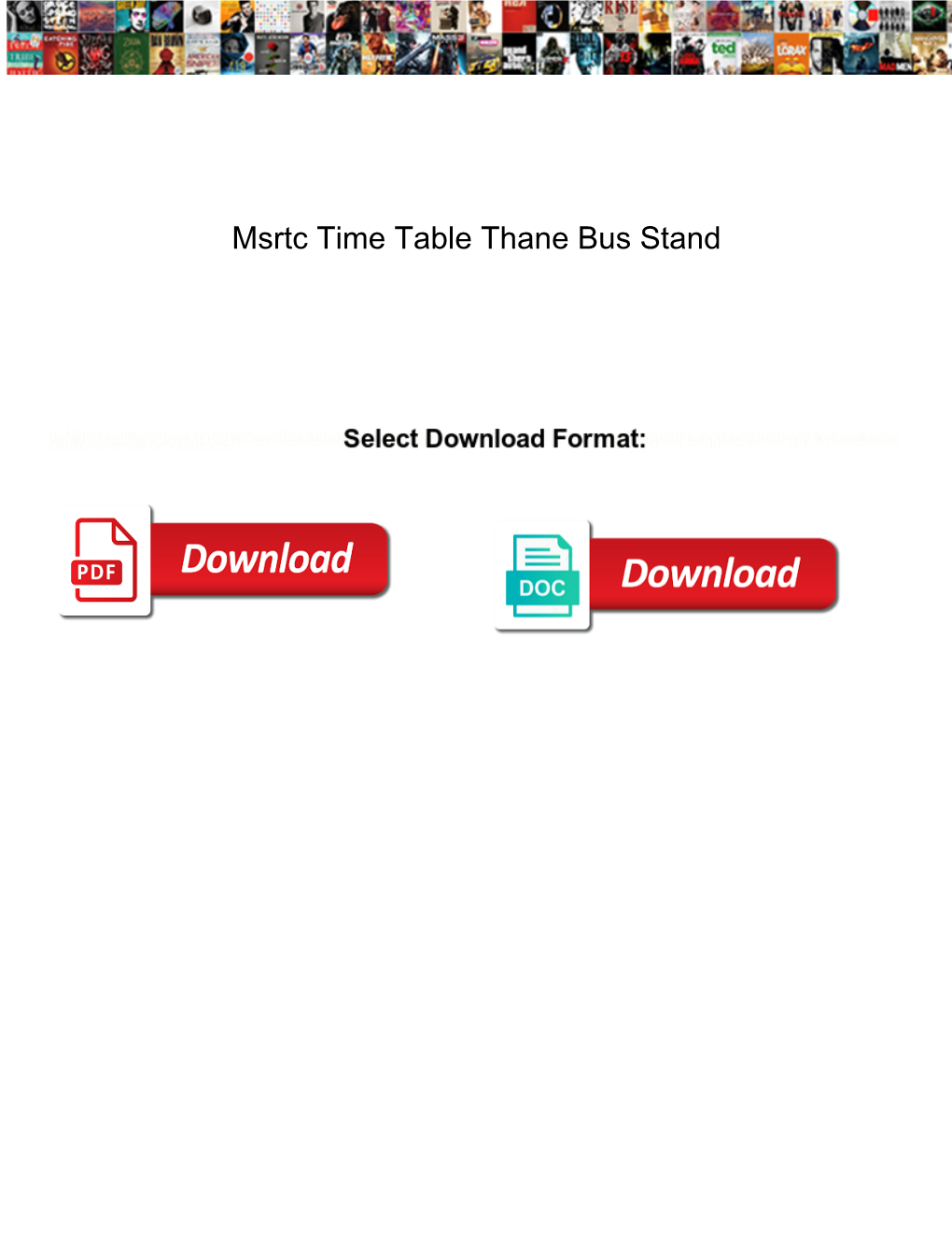 Msrtc Time Table Thane Bus Stand