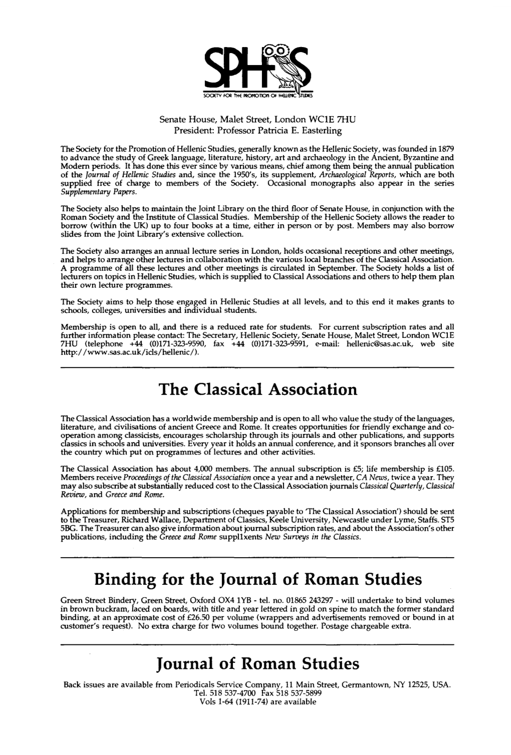 The Classical Association