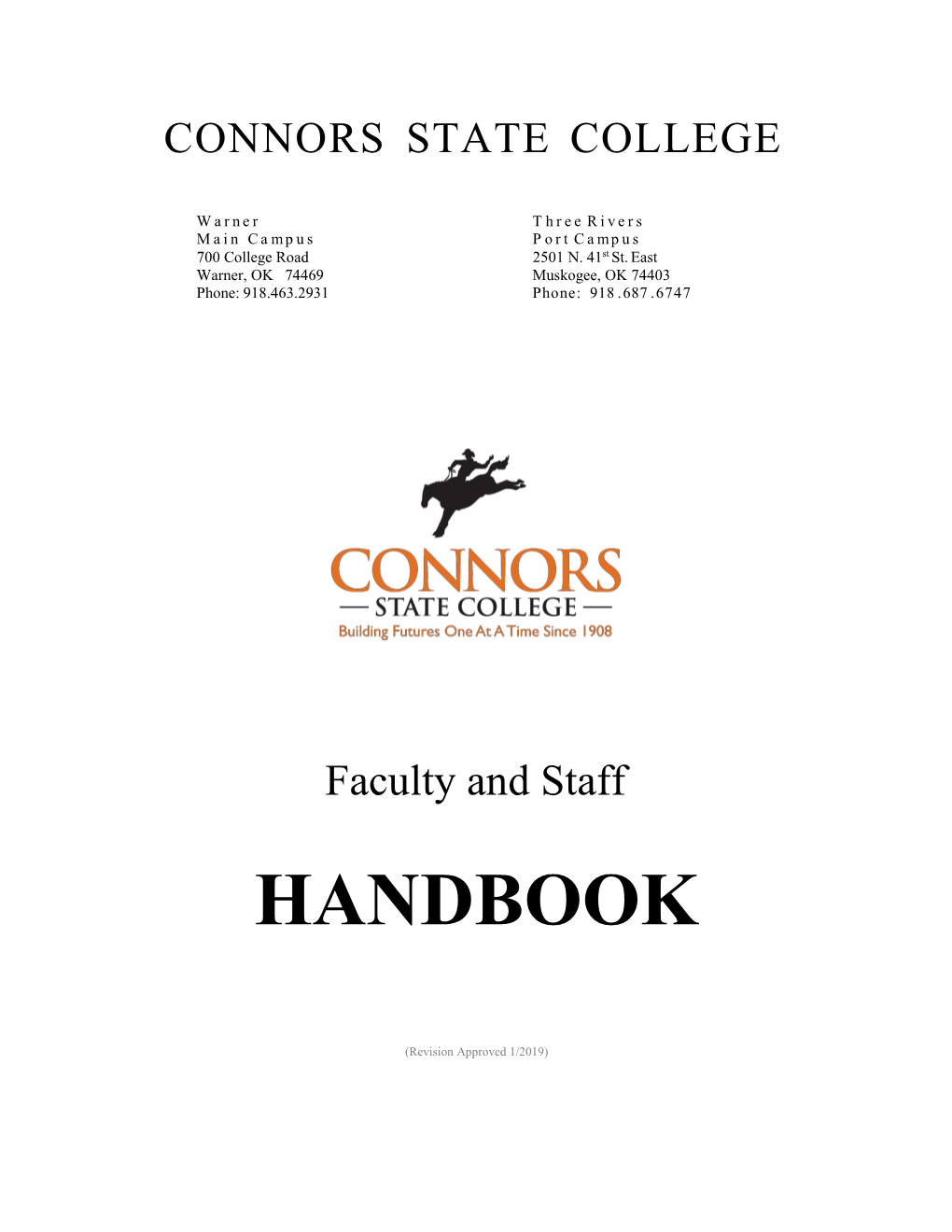 Faculty and Staff Handbook