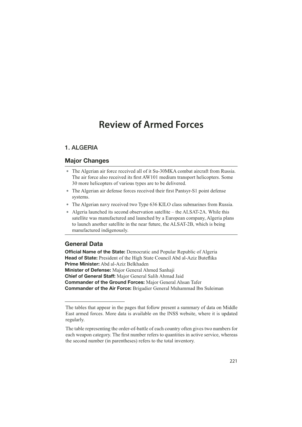 Review of Armed Forces Review of Armed Forces