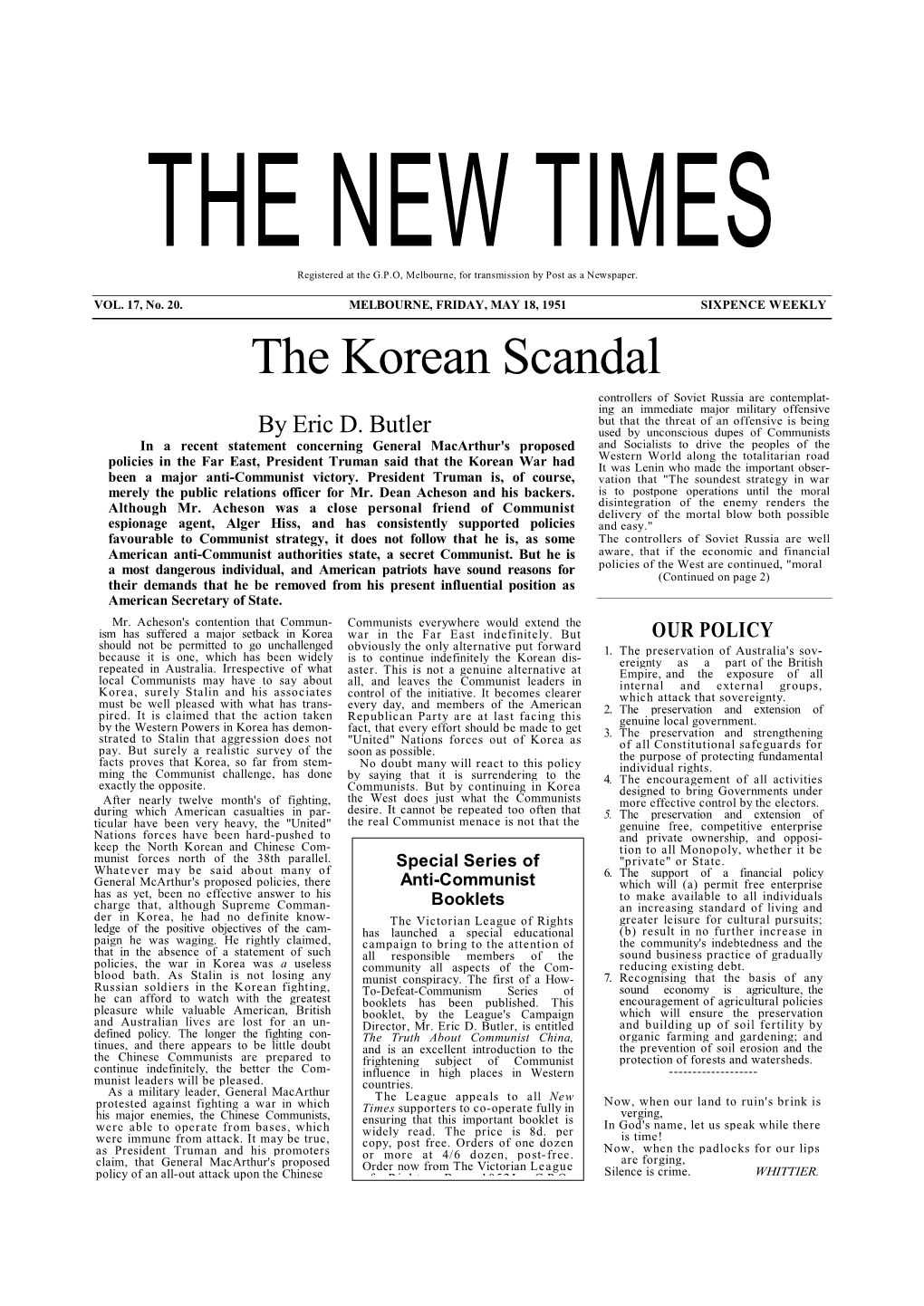 The Korean Scandal