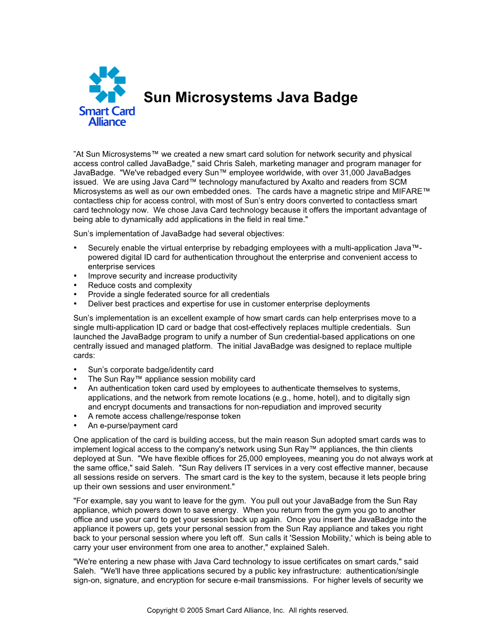 Sun Microsystems Java Badge