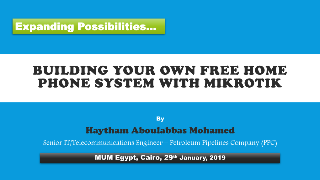 Building Your Own Free Home Phone with Mikrotik