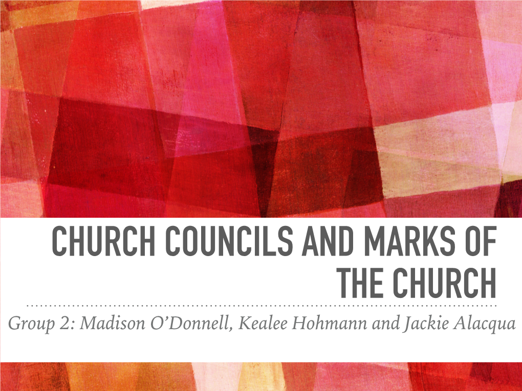 Church Councils Group/ 2