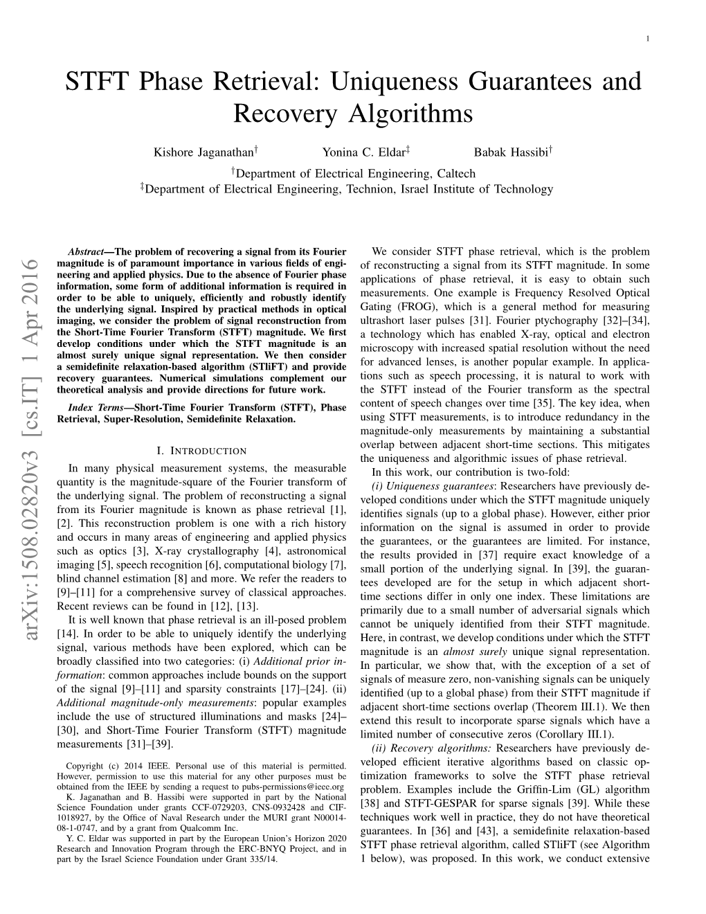 STFT Phase Retrieval: Uniqueness Guarantees and Recovery Algorithms