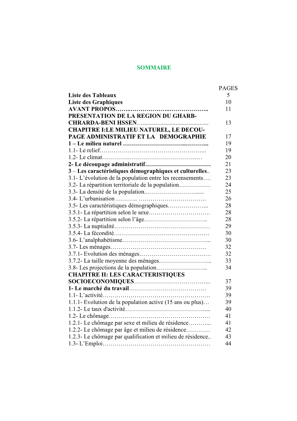 Monographie Régionale 2014