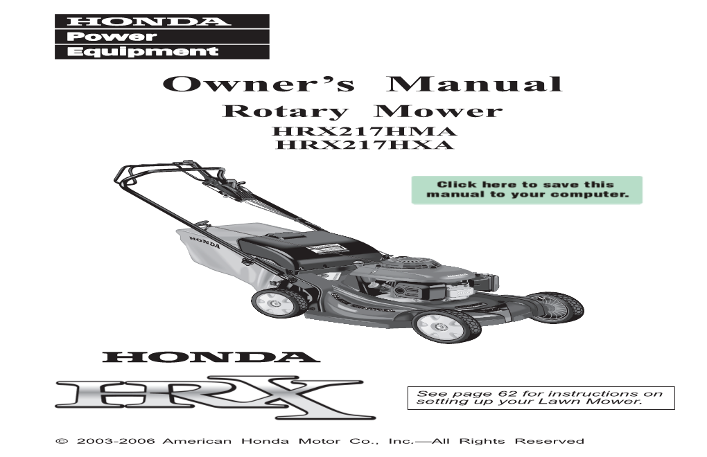 Owner's Manual