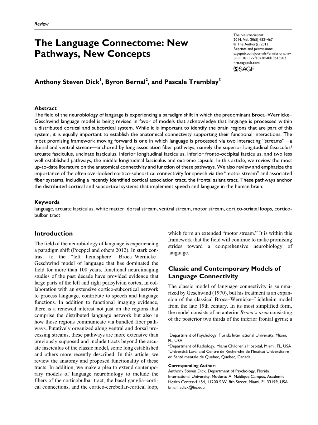 The Language Connectome: New Pathways, New Concepts