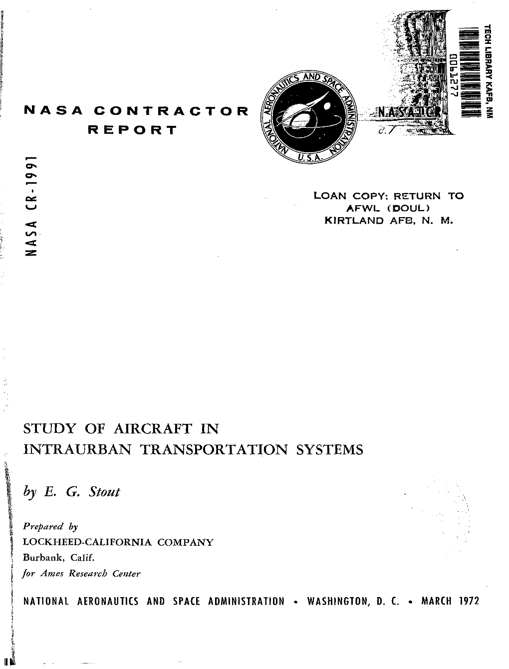 Study of Aircraft in Intraurban Transportation Systens" I 6