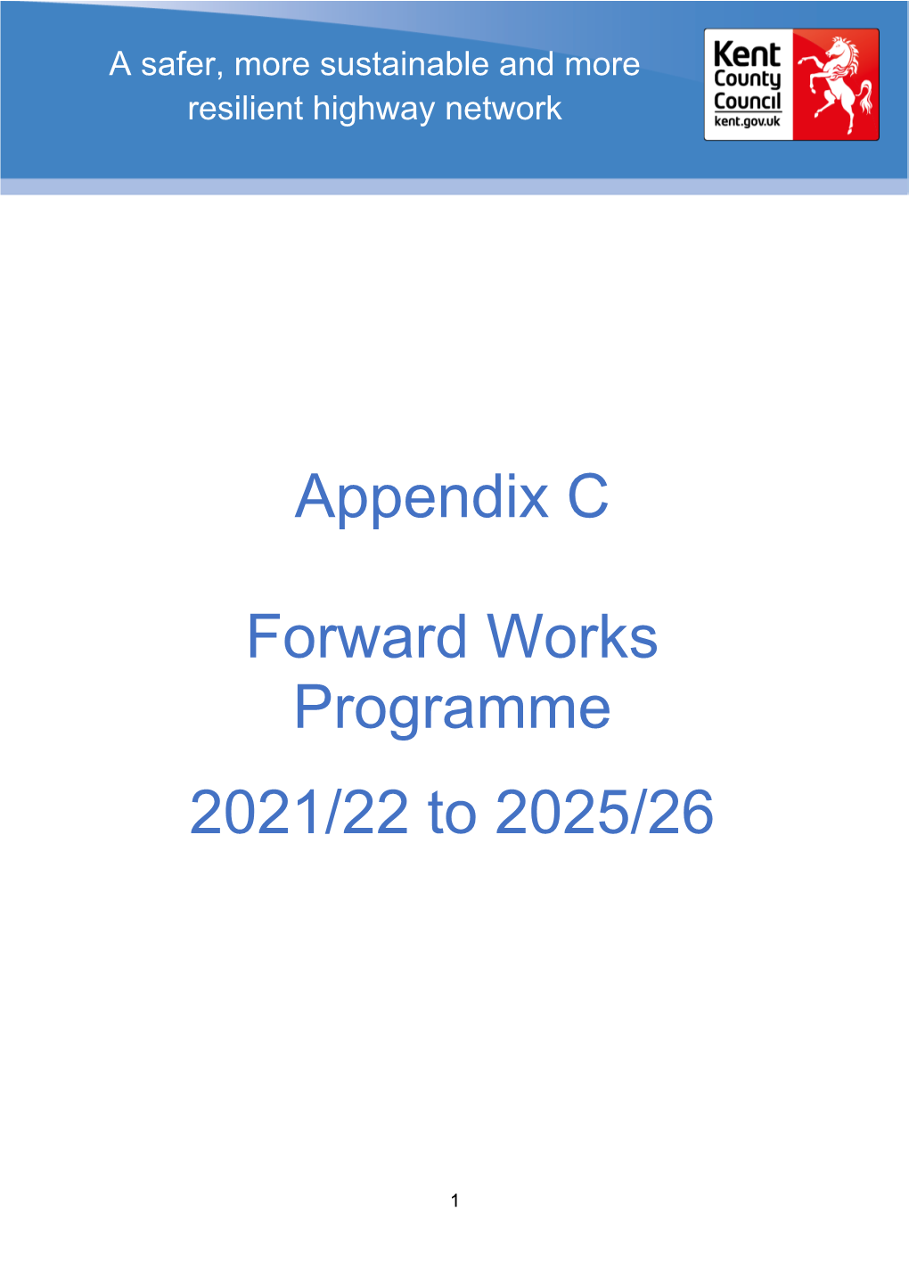 Forward Works Programme