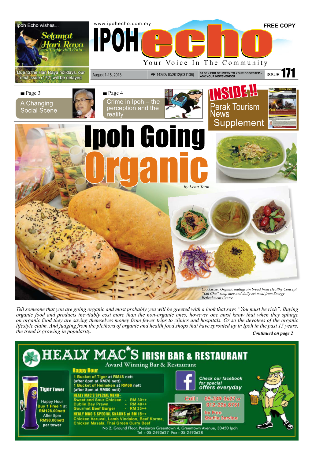 INSIDE !! Social Scene Perception and the Perak Tourism Reality News Supplement Ipoh Going