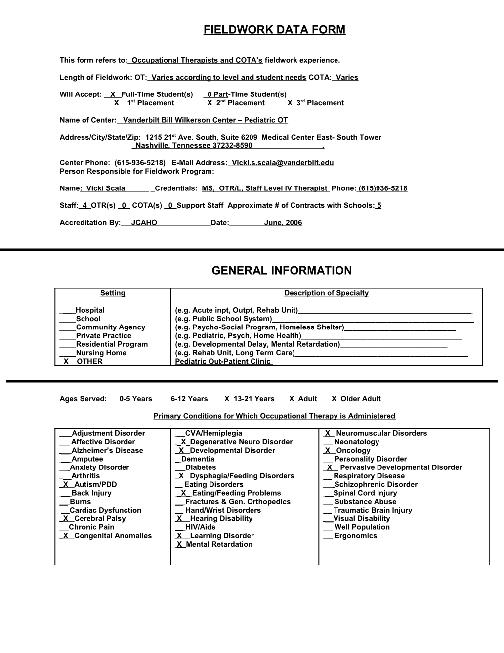 Fieldwork Data Form s1