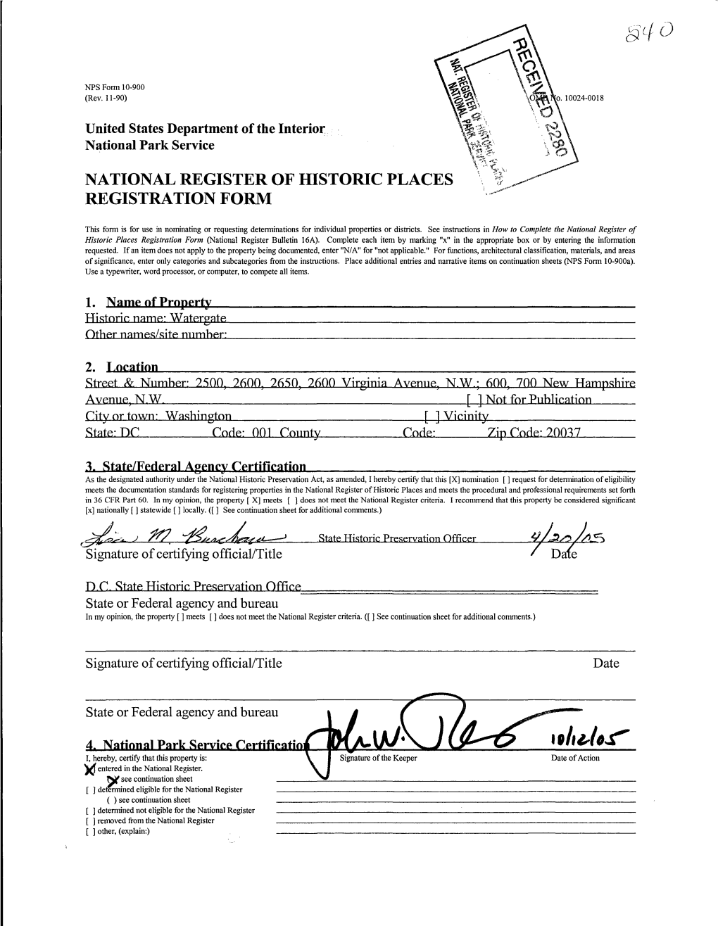 National Register of Historic Places Registration Form