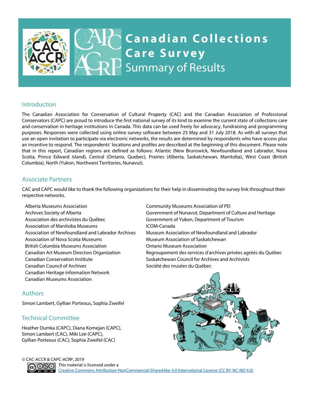 Canadian Collections Care Survey Summary of Results