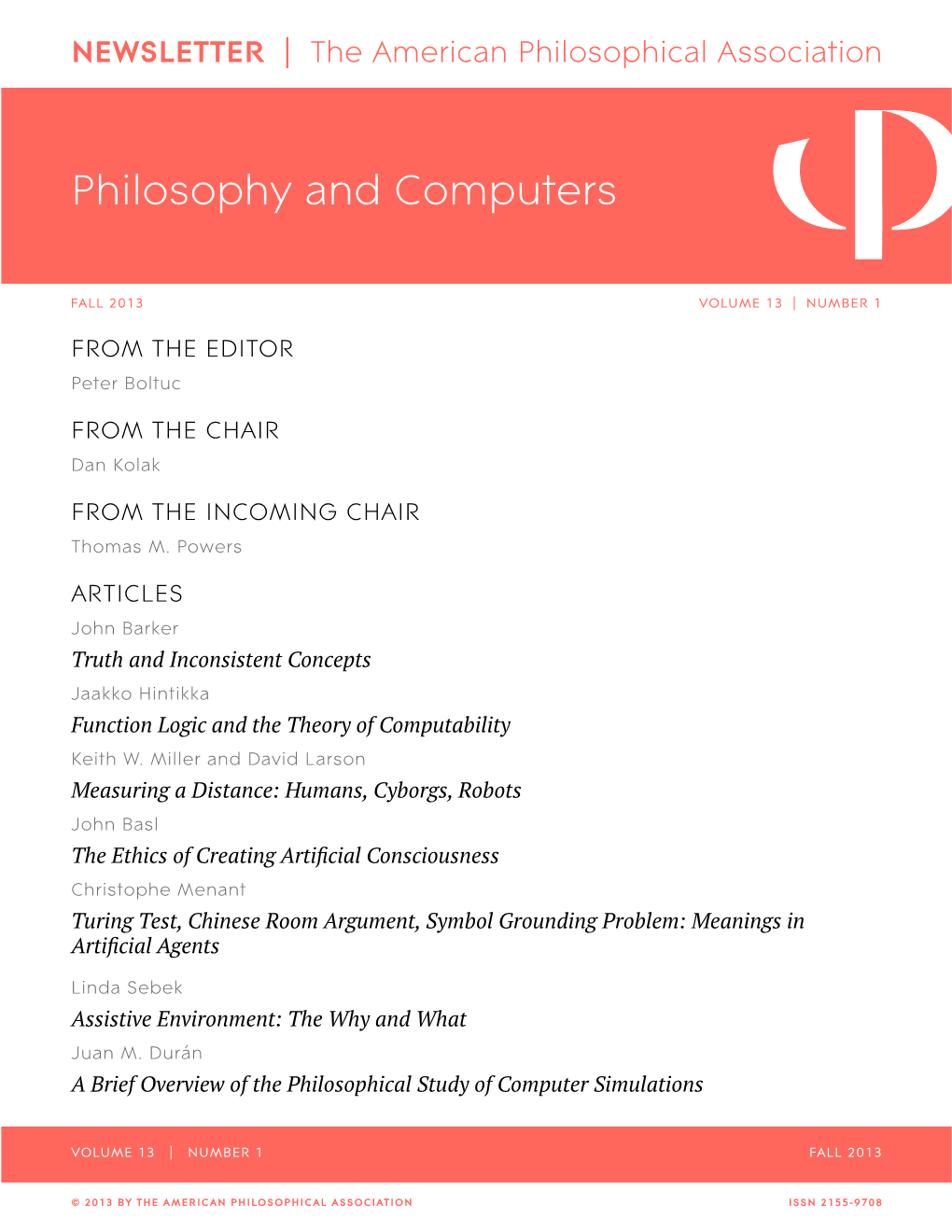 Philosophy and Computers