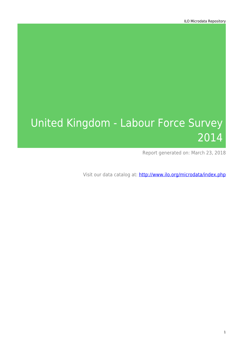 Labour Force Survey 2014