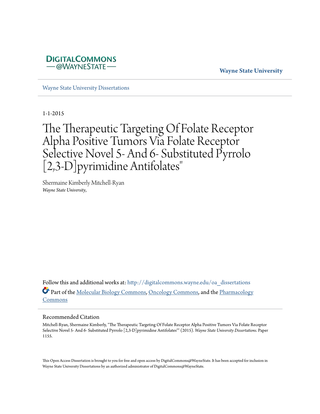 The Therapeutic Targeting of Folate Receptor Alpha Positive Tumors