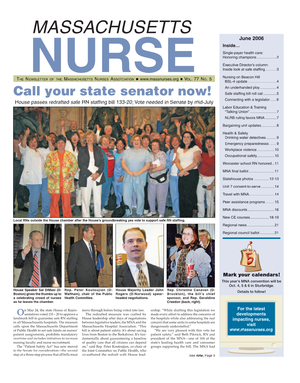 Massachusetts Nurse Newsletter :: June 2006