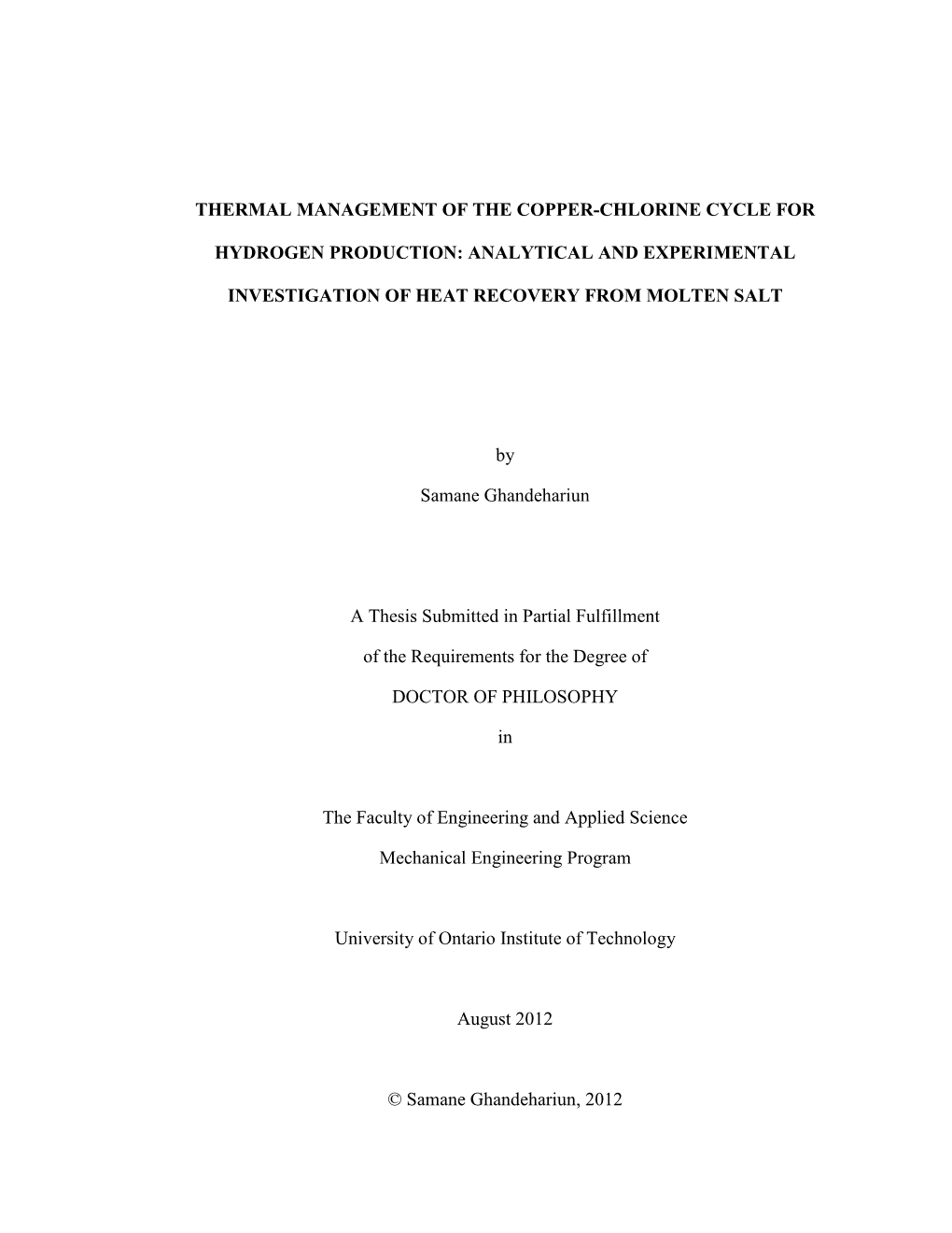 Thermal Management of the Copper-Chlorine Cycle For