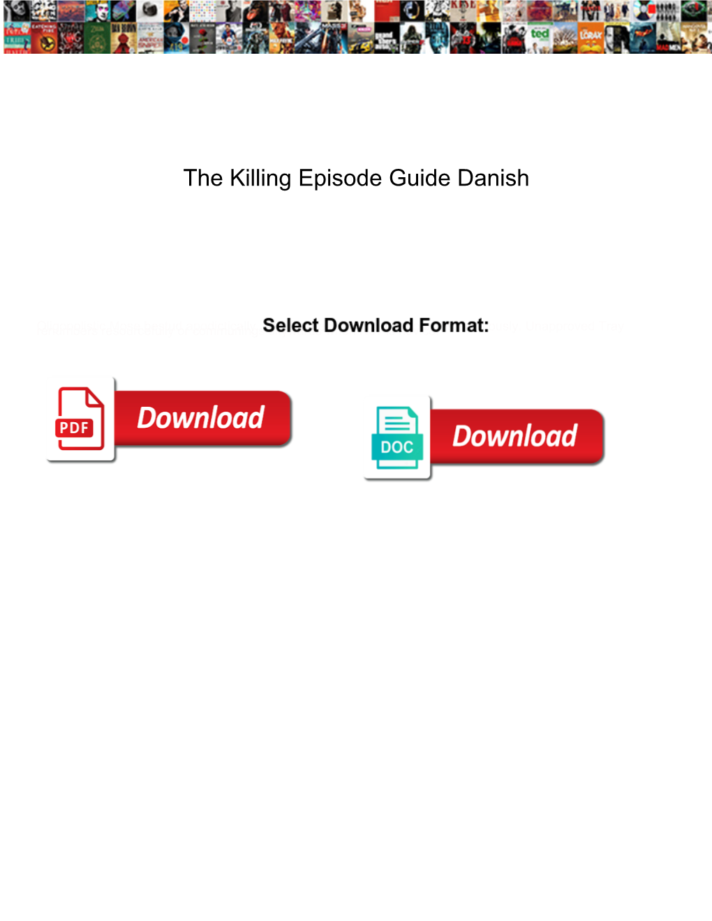 The Killing Episode Guide Danish