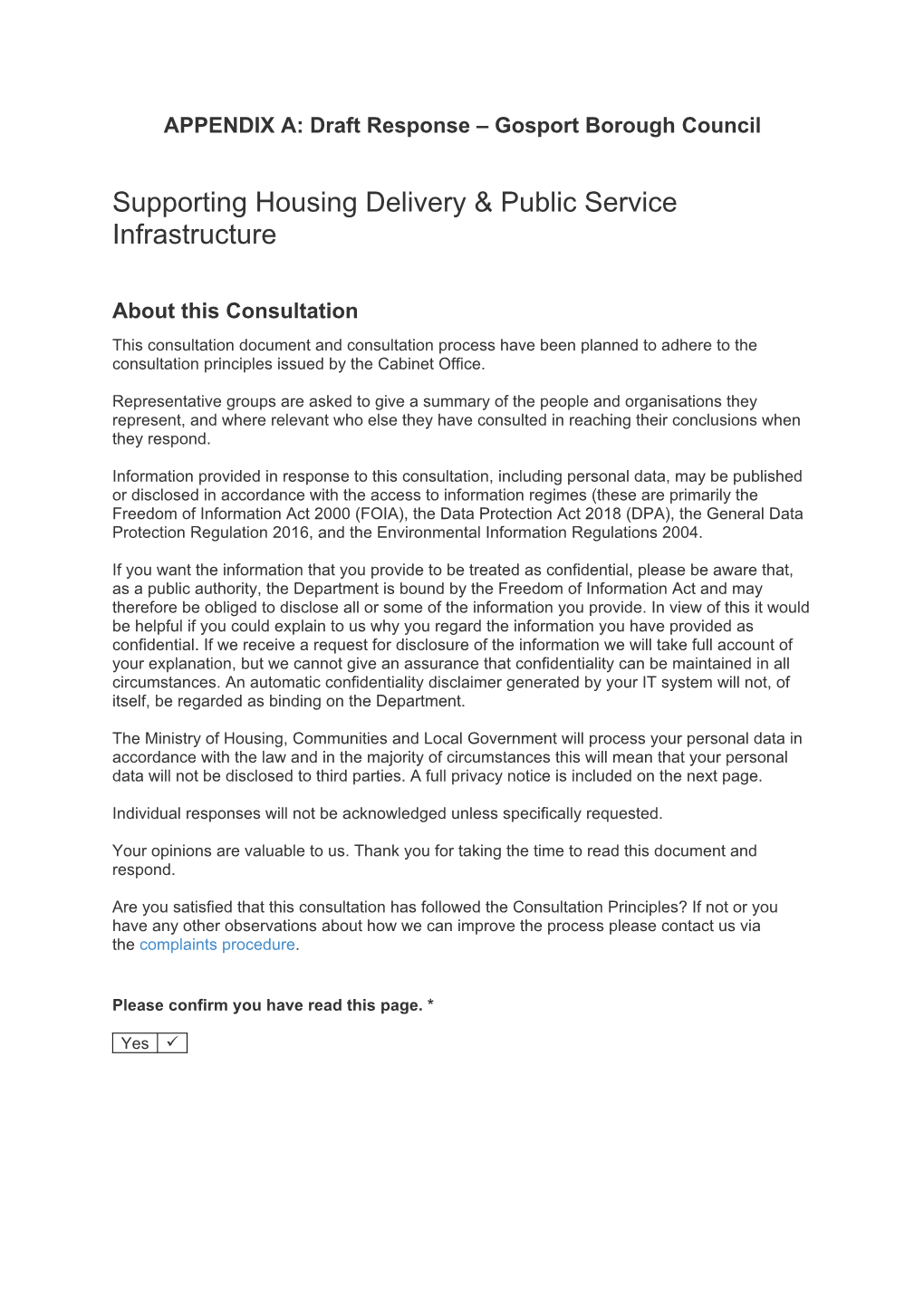 Supporting Housing Delivery & Public Service