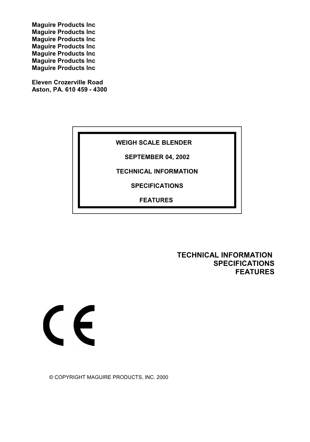 Maguire Products Inc